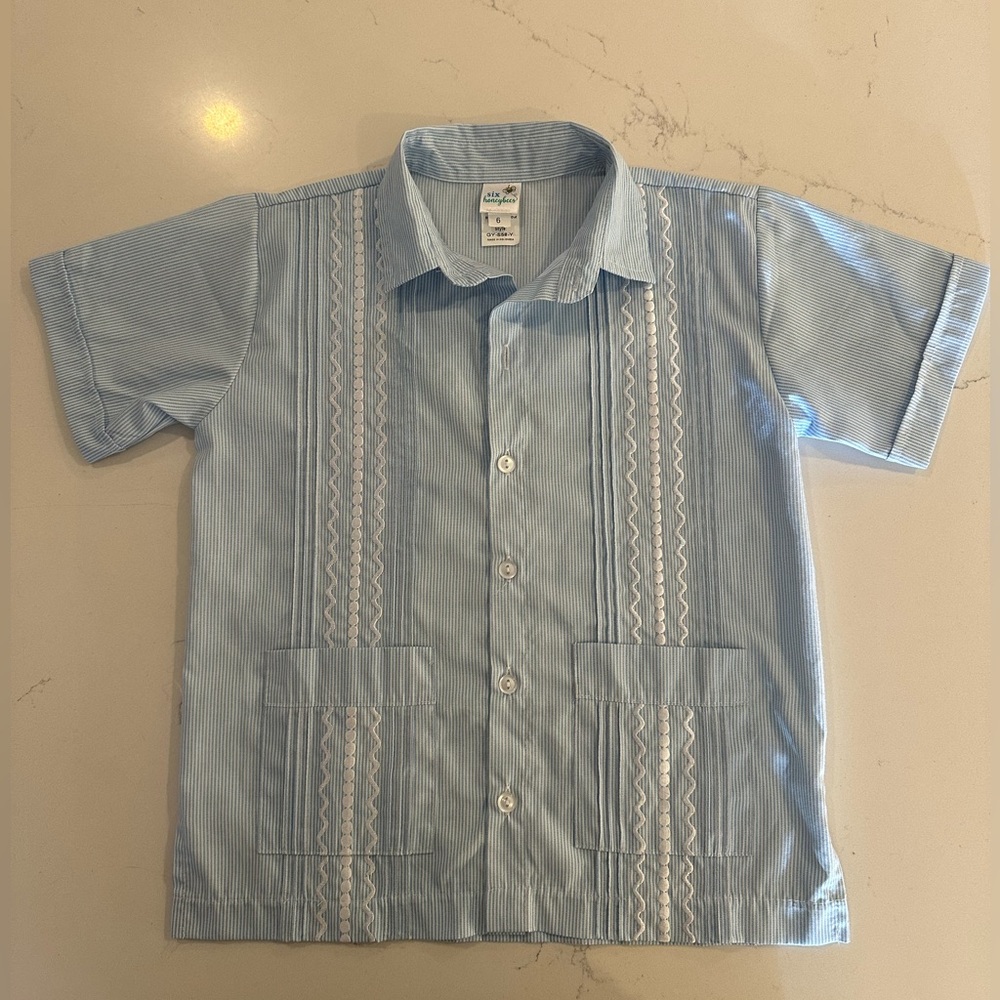 Easter Guayabera Kids Button Down Shirt
